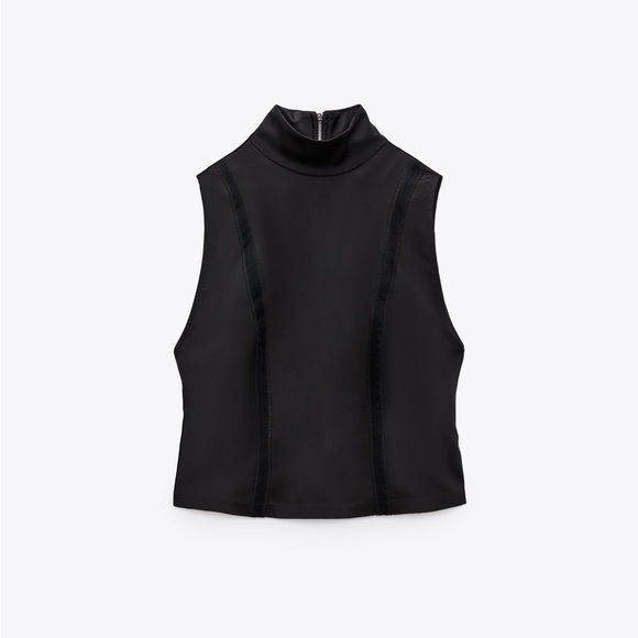 Zara Tops Zara Satin Effect Top Poshmark